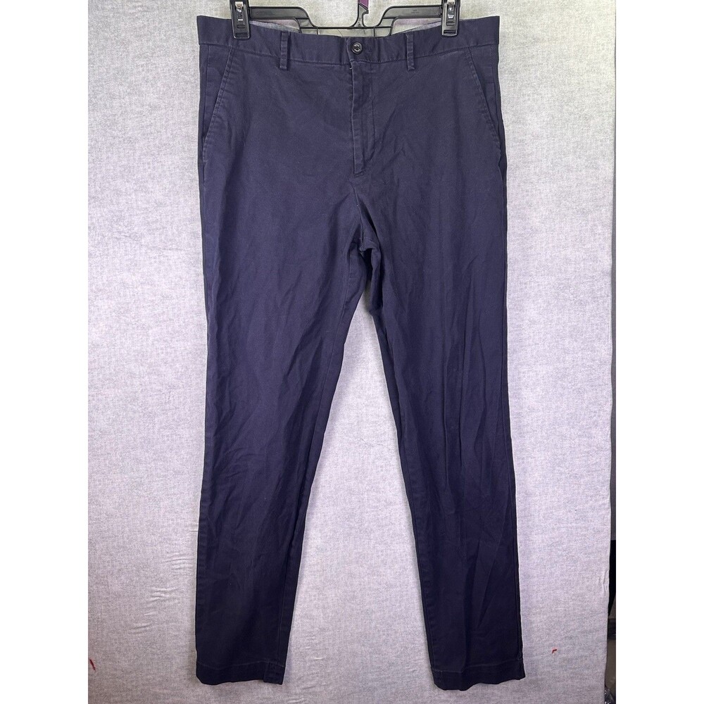 Banana Republic Mens 36x34 Mason Fit Tapered Leg Chino Pants Navy Blue EUC